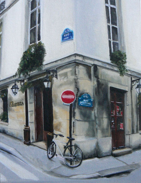 L'Enoteca Marais Paris. Oil on canvas SOLD