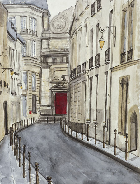 Marais Rue Paris. Acrylic on canvas. SOLD