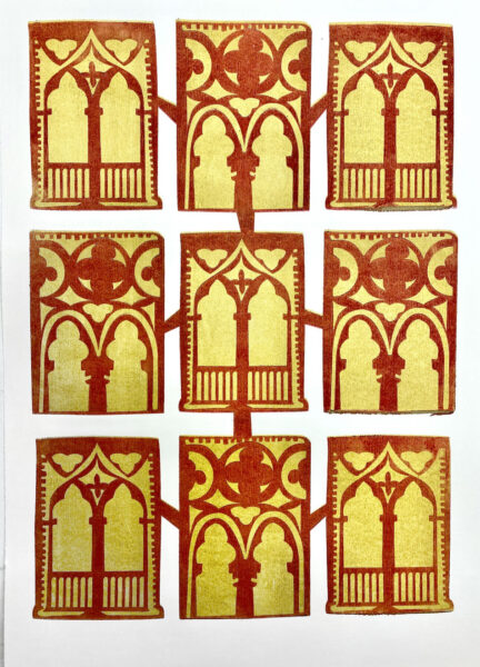Soula Mantalvanos Venice Windows edition of 2 woodblock print size 39 x 28cm $350 uf
