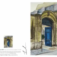Greeting Card: La Porte Bleue 2006, Paris by Soula Mantalvanos - Image 2