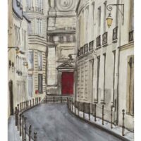 Greeting Card: Marais Rue 2006, Paris by Soula Mantalvanos