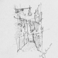 Soula Mantalvanos Castello Venice graphite drawing paper size 27 x 18cm $580f