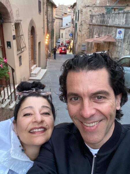 Soula and Theo Mantalvanos in Montepulciano, 2024