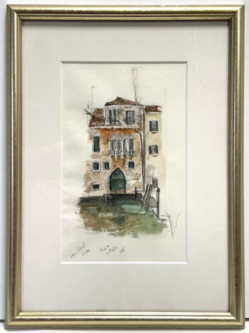 Near Hotel Kette, Venice 2018 watercolour 24 x 14.5cm $750 f