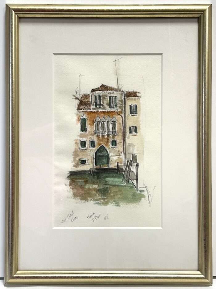Near Hotel Kette, Venice 2018 watercolour 24 x 14.5cm $750 f