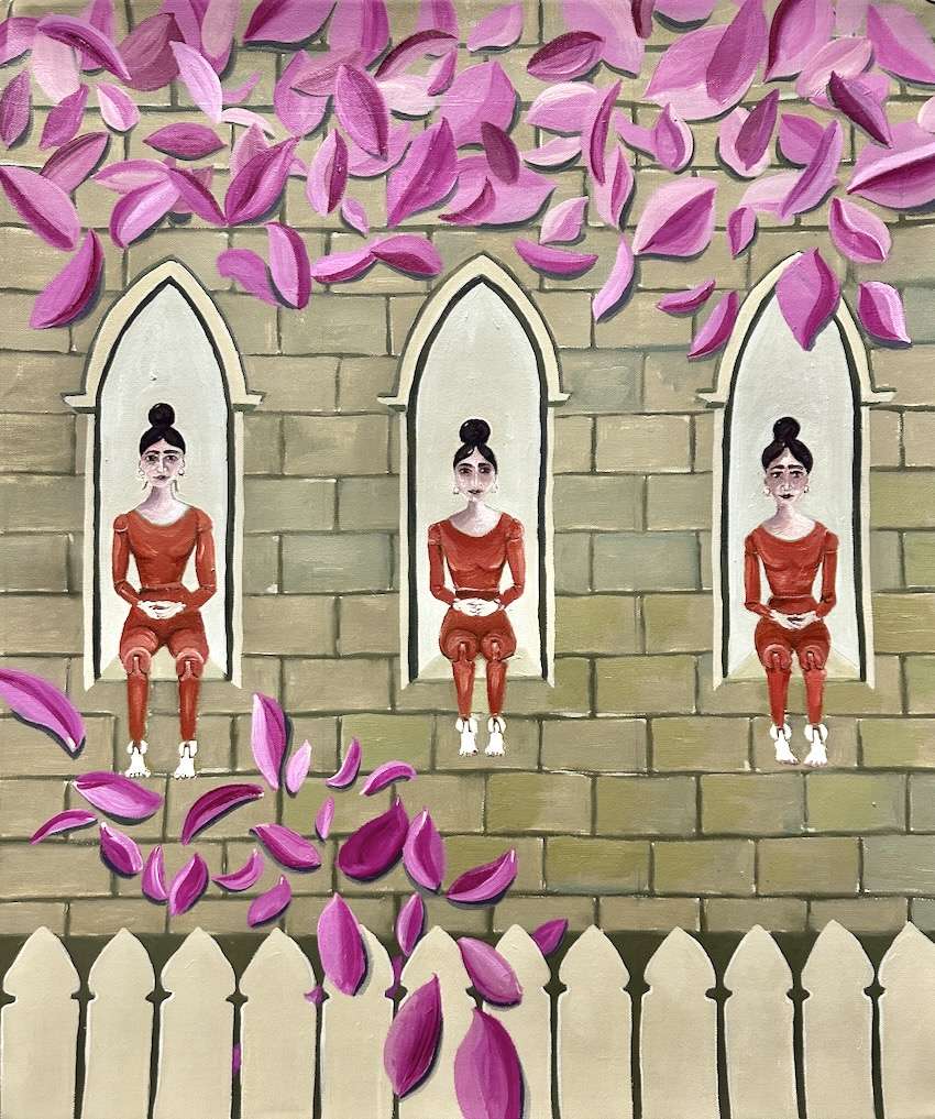 Soula Mantalvanos Eternal Bloom oil on linen 62 x 53cm Soula Mantalvanos Eternal Bloom oil on linen 62 x 53cm