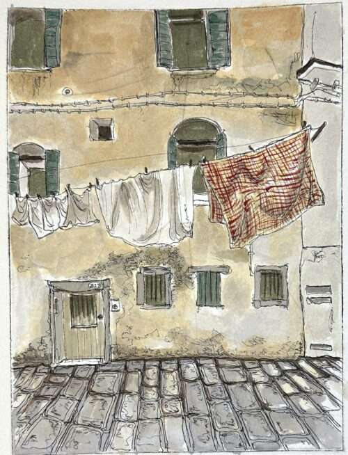 2027 Fondamenta della Tana Castello Venezia handcoloured $680 uf