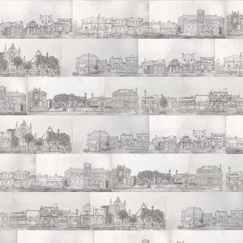 ©soulamantalvanos-Wrapping-paper-Queenscliff ©soulamantalvanos Wrapping paper Queenscliff etchings